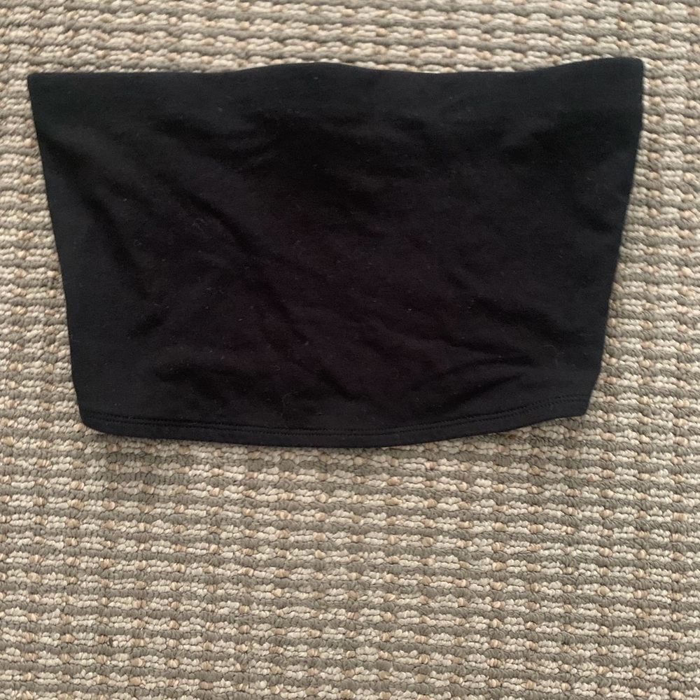 Divided Black High-Waist Stretch Tube Shorts